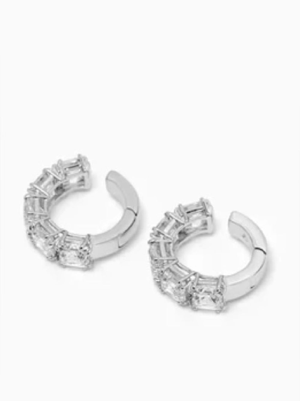 SWAROVSKI Millenia Crystal Clip-on Cuffs in Rhodium-plated Metal - Picture 7 of 10